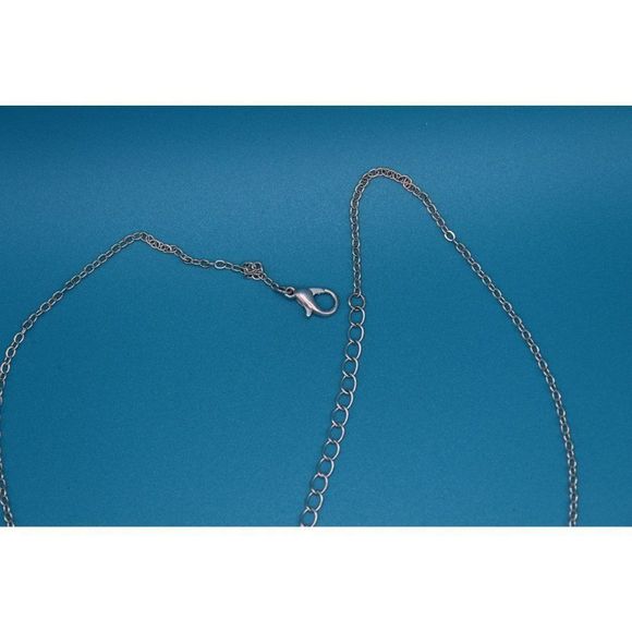 Vintage‎ Geometric Silver Tone Necklace - Picture 3 of 5